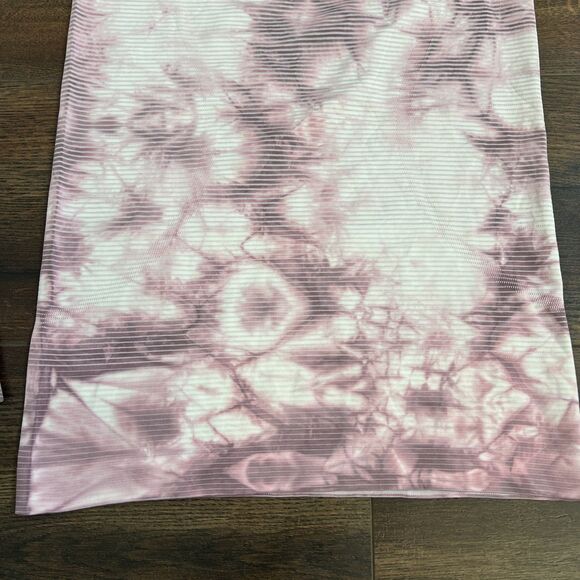 Lululemon Swiftly Tech Size 4 Long Sleeve 2.0 Shibori Stripe Pink Taupe Tie Dye - Picture 2 of 14